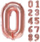 Unisun Rose Gold Balloon Number 0, 40 Inch Large Foil Number Balloons Giant 0 Digital Balloon for Women Girl Kids Birthday Party Wedding Anniversary Celebration Engagement Decorations