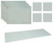 YöL Reversible Placemats Table Runner Coasters Set Two Tone Grey Sage Green Dinner Plate Food Surface Protectors