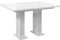 MEBLINI Esstisch Ausziehbar - Esszimmertisch Modern - Küchentisch - Ausziehtisch - Säulentisch - Ausziehbarer Tisch - Dining Table - Esszimmertische - 120-160x80x76cm - Gloss - Weiß Hochglanz