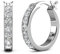 Hoop Loop Earrings for Women18K White Gold with Sparkling Element Crystal with Jewellery Box for Women Wife Mother Daughter (EU-HOOP7)