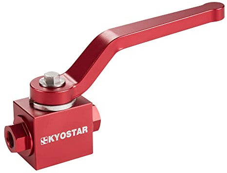 KYOSTAR 1/8 Zoll NPT-Absperrventil, Aluminium-Bremsleitungssperre, Absperrventil, Rot