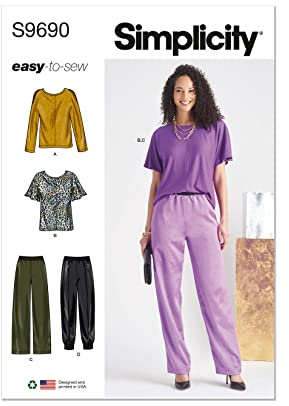 Simplicity SS9690Y5 Misses' Tops and Pull-On Trousers Y5 (18-20-22-24-26)