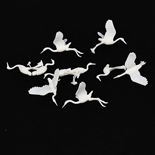 DAPERCI 10 Stück japanische Miniatur-Kranich-Vogelfiguren for DIY-Tisch Heimdekoration