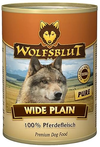 Wolfsblut - Wide Plain Pure - 6 x 395 g - Pferd Pur - Nassfutter - Hundefutter - Getreidefrei