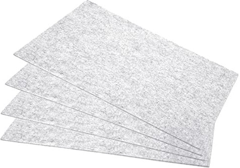 4er Set Filz Platzset, Tischsets in rund oder eckig, ca. 33 x 45 cm oder Ø ca. 40 cm, Auswahl (eckig, ca. 33 x 45 cm, grau)