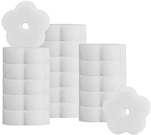 Amfrpar 18 Stück Ölabsorbierender Schwamm Whirlpool Blütenform Öl Absorbierender Schwamm für Pool Spa Schwimmbad Abschaum Absorber Schaumschwamm Poolschwamm Absorbier