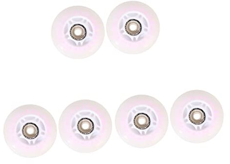 CLISPEED 6 STK Schlittschuhe Leuchtende Räder Rollen Für Rollschuhe Pu-schlittschuhräder Pu Blinkende Räder Zubehör Für Rollschuhe Räder Beleuchten Leuchtendes Rad Flash-Rad