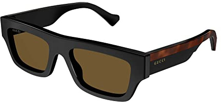 Gucci Herrenbrille, Schwarz-Havana-Braun, 55