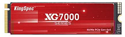 KingSpec 1TB NVMe SSD M.2 2280 Interne SSD PCIe 4.0 Gen4x4, 7400 MB/s Lesen, 6600 MB/s Schreiben, Internes Solid State Drive Kompation mit Gaming Konsole/Desktop/Gaming Laptop