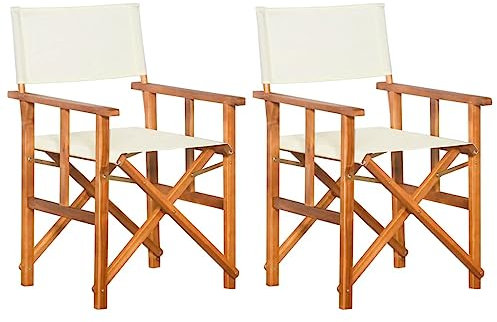 LAPOOH Regiestühle 2 STK Balkon Stuhl, Outdoor Patio Dining Chairs, Gartenmöbel, Stühle Für Die Terrasse, Massivholz Akazie
