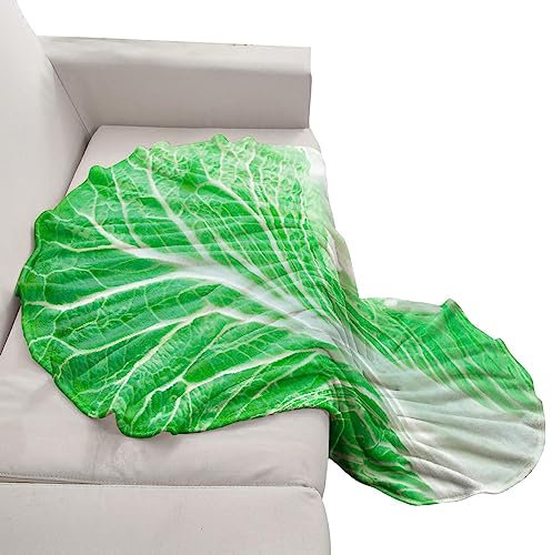 Salatdecke | Flanell-Fleecedecke Lebensmittel Wrap Decke Runde Wickeldecke Überwurfdecke - Lustige Realistische Lebensmittel Runde Decke - Ganzjahres-Klimaanlage Steppdecke für Zuhause Bett Sofa