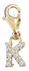 Depesche 11785-022 Charms Express yourself - Anhänger für Halsketten und Armbänder, Buchstabe K,vergoldet, als kleines Geschenk