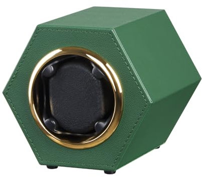 LINGFANSTORE Caricatore automatico per orologi, con motore Mabuchi estremamente silenzioso, conservazione e ricarica di orologi automatici, offre 2 modalità di funzionamento, Verde scuro-147c