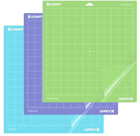 Schneidematte für Cricut: 3 Stück Vielzahl Schneidematte 30,5x30,5 für Cricut Maker 3/Maker/Explore 3/Air 2/Air/One, Ersatz Schneidematte für Kunst und Bastelprojekte (Blau Grün Lila)