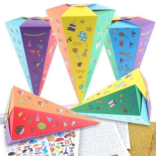 WINKIO 11 STK Weihnachten Süßigkeiten Tüten, 5 Kleine Geschenktüte 30cm mit Deko Aufklebern, Papier Tütchen Zum Befüllen, Zuckertüte für Jungen und Mädchen