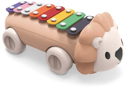 Sport1 Xylophon Löwe aus Biokunststoff - Sicheres und lustiges Xylophon für Kinder - Xylophone für Kinder aus der Bio-Linie Ecomusic - Spiel und Musikinstrument - Baby-Musikspiele & Geschenkidee