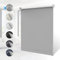 Verdunklungsrollo ohne Bohren Rollos für Fenster B65 x H220 cm (Stoffbreite 60cm) Hellgrau Thermo Rollo Klemmfix Verdunkelungsrollo Seitenzugrollo Sicht-und Sonnenschutz Wandmontage