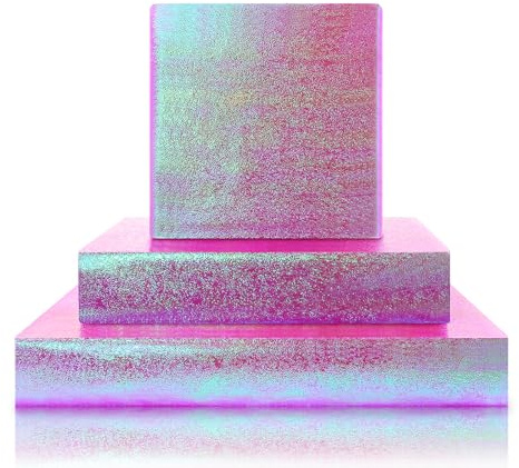 Holografisches Geschenkpapier, 4 Bögen, metallisch-regenbogenfarben, schillerndes Geschenkpapier für Mädchen, Kinder, Geburtstag, Babyparty, Hochzeit, Weihnachten, Party, 50,8 x 71,1 cm, Violett