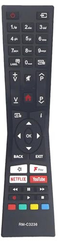 RM-C3236 Replacement Remote for JVC Smart LED TV LT-40C880 LT-24C665 LT-40C880 30100815 LT-24C665