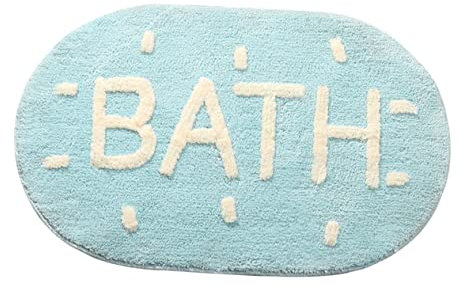 Ciieeo Praktische rutschfeste Bodenmatte Aus Saugfähige Bad Eingangsmatte Waschbar Anti-rutsch Blau Für Badezimmer Und Schlafzimmer