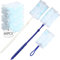 60 Stück Staubmagnet für Swiffer - Staubmagnet Nachfüllpack Mit 2 Teleskopstange Ausziehbar und 1 Handgriff, Reinigungsstaubtücher mit 2 Teleskopstäben, Staubwedel für Tierhaare, Staub, Schmutz, Autos
