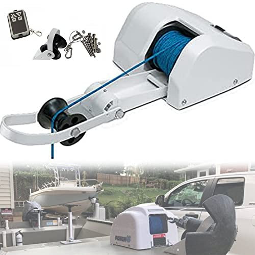 Molinete eléctrico 12V con cabrestante de Barco de Control Remoto Agua Salada para Anclas de hasta 25 Libras