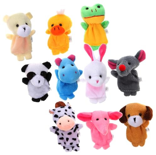 FELTECHELECTR 10 Teiliges Fingerpuppen Set Mit Bauernhoftieren Handpuppen Für Geschichtenerzählen Und Kreatives Für Ideal Für Kleine Hände Und Fantasie