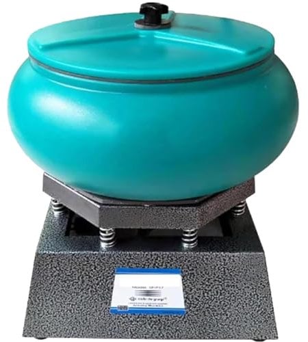 ylpddmm Lucidatrice a Vibrazione con Bicchiere da 12L,Lucidatrice per Gioielli Metalli Buratto Rotativo Machine polissage Vibration,lucidatrice per Piccole Parti Metalliche di Gioielli