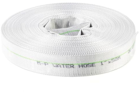 Tubo Flessibile Manichetta per Pompe Antincendio | Ø26 mm / 1 | Lunghezza 50 m | per Acqua Pulita Sporca Liquami | Resistenza Termica e Meccanica | in Poliestere