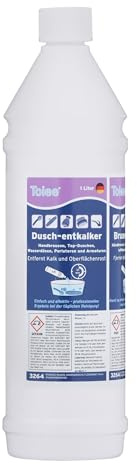 Toiee Dusch-Entkalker, 1.000 ml | Entfernt Kalk und Oberflächenrost, Für Handbrausen, Für Top-Duschen, Für Wasserdüsen, Perlatoren und Armaturen