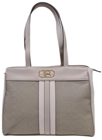 Laura Biagiotti Borsa Donna in Ecopelle, Linea Tabitha 112-1, 2 Manici, Apertura con Zip, Divisorio e Tasche Interne (CIPRIA ROSA)