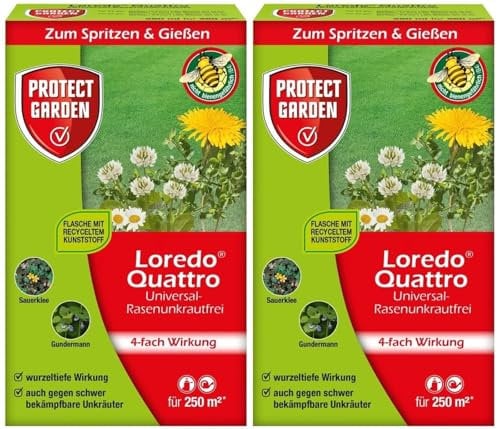 2 X 250ml Loredo Quattro Universal - Rasenunkrautfrei