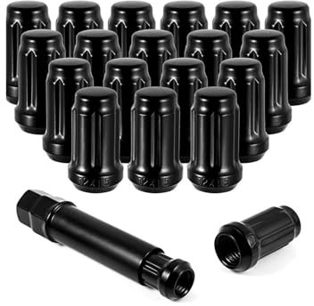 32 mm Radmuttern 12 x 1,5 Schwarze Radmuttern Spline große Eichelsitz Radmuttern M12 x 1,5