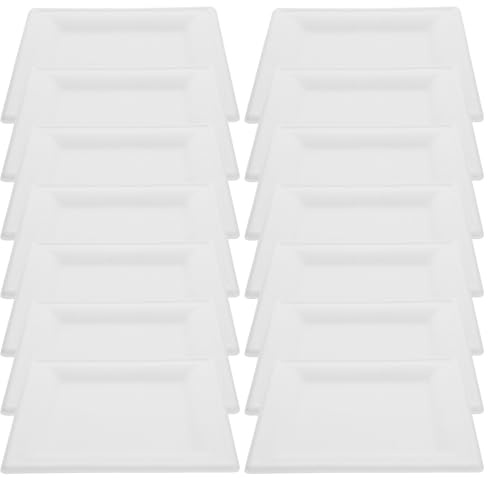 HONITANO 50 piezas Platos de Cartón Desechables Cuadrados Resistentes para Fiestas Bodas y Picnic con Diseño Elegante y Aptos para Microondas