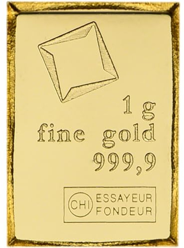 1 Gramm Goldbarren Valcambi Suisse in Münzdose + Echtheitszertifikat - Feingold 999.9/1000-1g Gold - Prägefrisch - LBMA