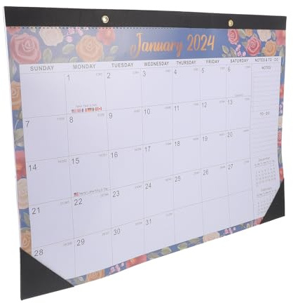 RUNROTOO Haushaltskalender mit Einfachem Design aus Papier Langlebiger Terminkalender für Wand für Büro und Viele Anlässe zur Zeitplanung Zufällige Farbe Zufälliger Stil