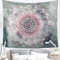Dremisland Mandala Wandteppich Rosa Blume Tapisserie Wandbehang Indische Böhmische Hippie Wandteppiche Tuch Wandtuch Wand Dekoration für Schlafzimmer Wohnzimmer (M/130x153cm, Rosa)