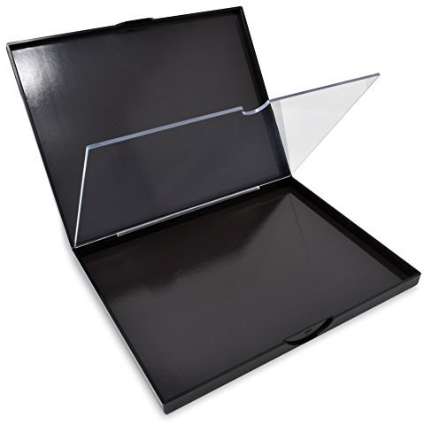 Adept Palette: Magnetische doppelseitige Leere Make-up-Palette mit transparenter Trennwand, Hartschalenkoffer, extra groß, hält über 100 runde Lidschatten