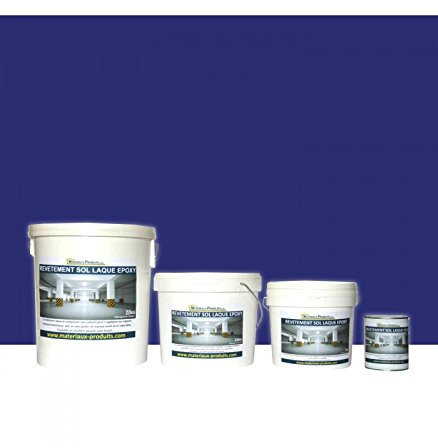 MATPRO - Peinture Laque Epoxy Sol & Mur - Sans Solvant, Auto-Lissant - pour Supports Intérieurs Horizontaux, Travaux Neufs/Réparation - Bleu Marine - 20Kg