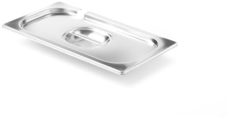 HENDI Gastronorm Deckel mit Löffelaussparung, für Gastronormbehälter, Temperaturbeständig von -40° bis 300°C, Heissluftöfen-Chafing Dishes-Bain Marie, Stapelbar, GN 1/3, 325x176mm, Edelstahl 18/10