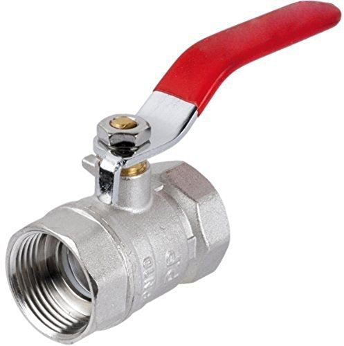 Red Lever Ball Valve Female 1 BSP Full Bore