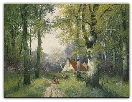 Kunstdruck Poster - Adolf Kaufmann Frühling 30x20 cm ca. A4 - Alte Meister Bild ohne Rahmen