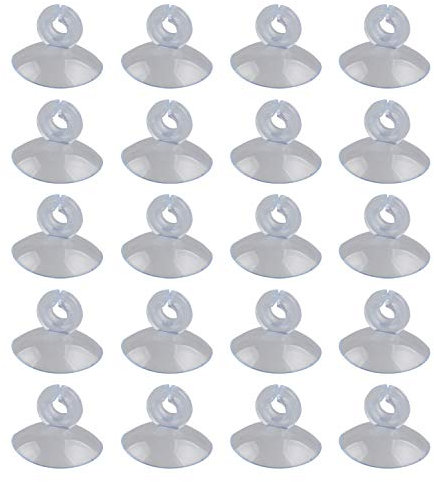 HALJIA Saugnäpfe für Aquarium, 20 Stück, Luftleitung, Luftleitung, Kunststoff, Saugnapf für 4/6 mm Airline Rohre