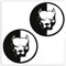 SkinoEu® 2 Stück Vinyl Lustiger Aufkleber Autoaufkleber Stickers Angry Dog Böser Hund Pitbull Auto Moto Motorrad Fahrrad Skate Helm Fenster Spiegel Tür Tuning B 5