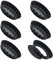 6 Pack Tart Tins with Loose Base, 4 inch Mini Non-Stick Round Carbon Steel Tart Pans Quiche Set with Removable Bottom for Cheesecakes Pie Pizza Pan (Black)