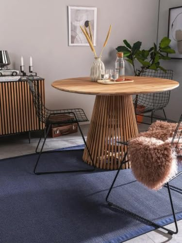 benuta Nest Sisal Naturfaser Teppich Sana - Blau 140x200 cm - Robuster Teppich für Esszimmer & Wohnzimmer - 100% Sisal Naturfaser - Zeitloses Design