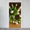 Estika Türtapete selbstklebend - Weiße Tulpen - 95x205 cm - Einem Bogen Türposter, Blumen Türaufkleber, Aufkleber PVC Folie, Klebefolie für türen, Tür tattoo, Modern decoration