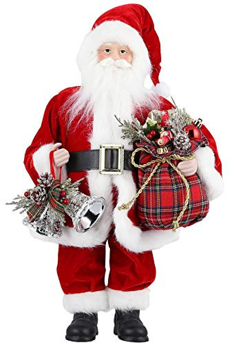 himaly Weihnachtsmann 17 Zoll Weihnachtspuppe 43.5 cm Höhe Weihnachtsmänner Saisonal Weihnachten Weihnachtsbaum Dekoration Christbaumschmuck Geschenk Party