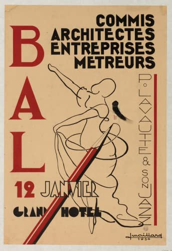 Bal Architecte Poster – Format 50 x 70 cm – Luxus-Papier 300 GR – Verkauf der digitalen Datei HD möglich