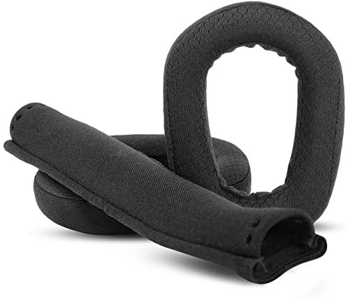 YunYiYi Ohrpolster + Stirnband Ersatzteile für Logitech G435 Headset - Schwarz, Leder & Memory Schaum